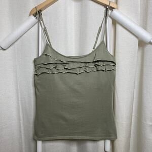 Indigenous Ruffle Camisole Womens Small Ballet Coquette Cottagecore Paris Soft